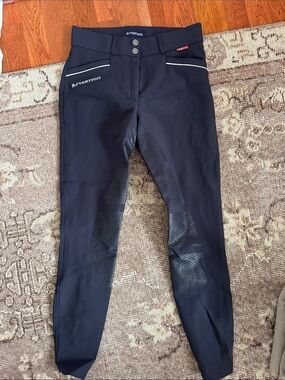 B Vertigo Navy Equestrian Breeches with Silicone full seat